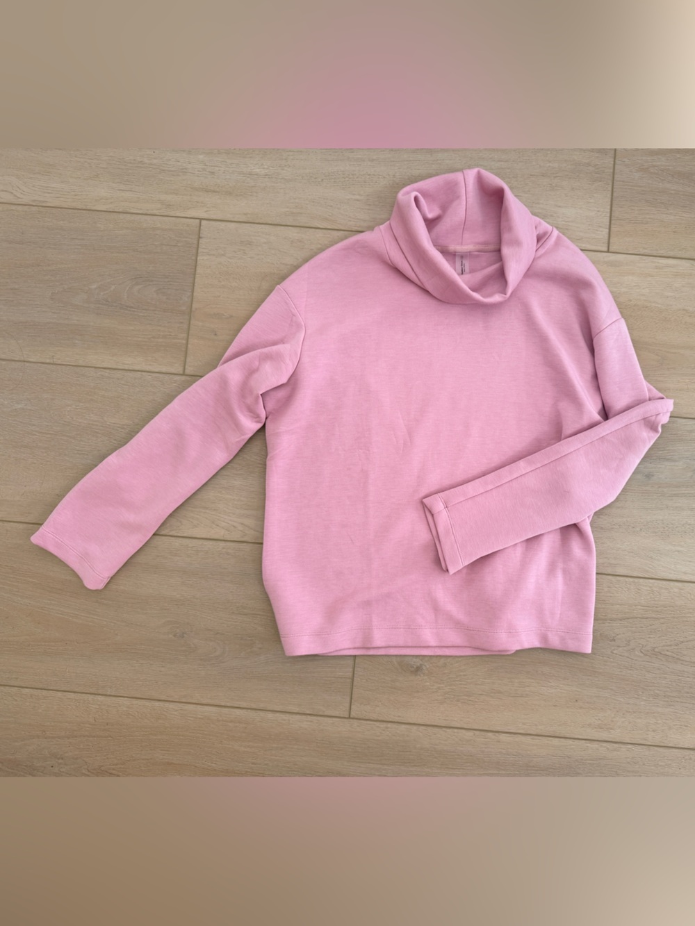 Outdoor Voices CloudKnit Hoodie Women's Medium Pink Slim Cropped Lightweight